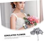 50 Stück Rosenkopf Künstliches Blumendekor Hochzeitsblumensträuße Miniatur-gartenzubehör Künstliche Rosenköpfe Hochzeitsblumenstrauß Rosa Künstliche Rosen Kunstblumen Spor