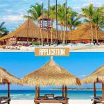 Tiki Stro-Rol Simulatie strodakpannen Mexicaanse Thatch Rolls Herbruikbare Tiki-bar Palapa strodak geen onderhoud (kleur: A, maat: 10 stuks)