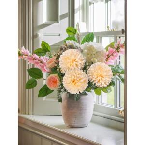 10 cm grote kunstbloemen hortensia met 63 cm lange steel, 6 stuks gele kunstmatige hortensia-bloemen, kunststof bloemen, hortensia voor bruiloftsdecoratie, woondecoratie, kantoor, 