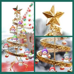 Gepersonaliseerde sneeuwpop naam kerstboom naam kerstboom kristal kerstboom geschenken voor verjaardag Kerstmis decoratie geschenken voor vrouwen vrouw vriend vriend, stijl 3-1