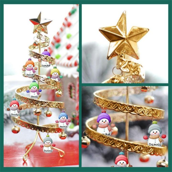 Gepersonaliseerde sneeuwpop naam kerstboom naam kerstboom kristal kerstboom cadeaus voor verjaardag kerstdecoratie geschenken voor vrouwen vrouw vriend vriend, stijl 3-3