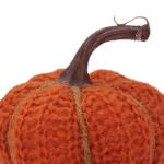 Stoffkürbis, Strickkürbis, Bauernhausdekor, rustikales Kürbisornament, Erntedankkürbis zum Dekorieren als Erntedankgeschenk, 4inch