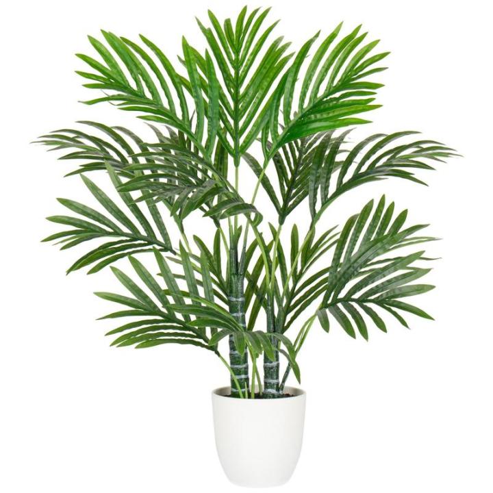 Kunstplant, palm, , kunstpalm, grote tropische esthetische decoratie voor woonkamer, slaapkamer, kantoor, huis (groen, 58 cm)