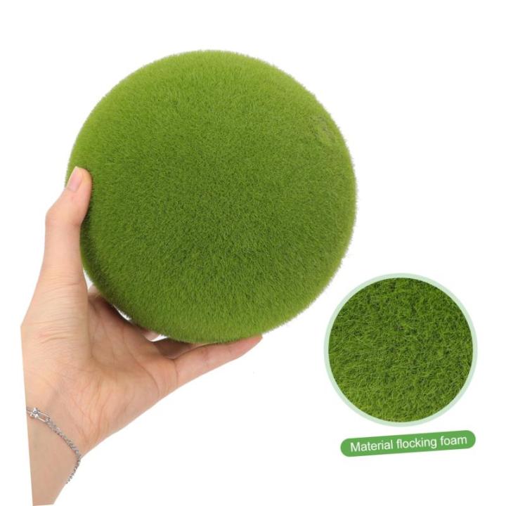 Simulierter Moosball Kugel Künstliche Pflanzen Drinnen Schaufenster Kunstmoos Astetische Raumdekoration Blumenmoos Imitierte Grüne Moossteine Künstliches Moosdekor Beflockung