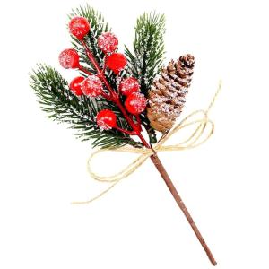 Künstliche Balkonpflanzen Blumenkasten Dekoration, 8 Stück, künstlicher Zweig, Bastelkranz, Pick Künstliches Obst (A, One Size)