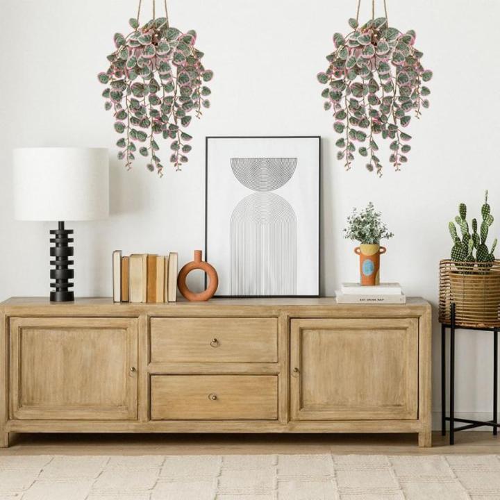Hangende , decoratieve planten in pot, kunstplant hangende eucalyptus, plastic planten hartblad voor slaapkamer, woonkamer, kantoor, decoratie #6