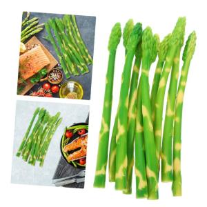 10St Simulierte Spargel-Ornamente Künstliches Gemüse für Ausstellungszwecke gefälschtes Gemüse weihachtsdeko dekoweihnachten Spargel Dekor künstlicher Spargel PVC Light Green