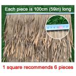 Palmgras rol Kunstmatige 100x50 cm/stuk Plastic Dak Dak Decoratieve Kunstmatige Strohuis Boerderij Nep Strohader Houten Huis Gazebo Decoratieve Strotegels Nep stro (Maat: 9 stuks)