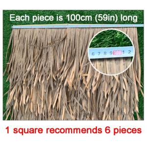 Palmgras rol Kunstmatige 100x50 cm/stuk Plastic Dak Dak Decoratieve Kunstmatige Strohuis Boerderij Nep Strohader Houten Huis Gazebo Decoratieve Strotegels Nep stro (Maat: 8 stuks)