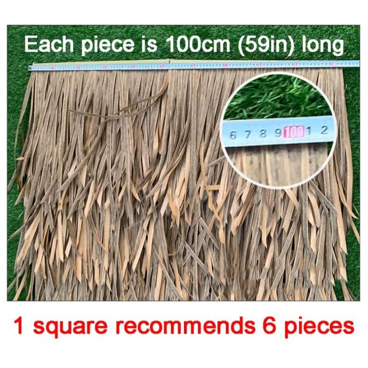 Palmgras rol Kunstmatige 100x50 cm/stuk Plastic Dak Dak Decoratieve Kunstmatige Strohuis Boerderij Nep Strohader Houten Huis Gazebo Decoratieve Strotegels Nep stro (Maat: 10 stuks)