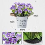 Decoratieve Bloemen, Kunstbloemen voor Buiten Binnen in Potten, Kunstbloemen Ambachten voor Huisdecoratie, Kamerdecoratie, Kantoor, Keuken, Tuin (Paars)
