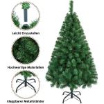 Kunstkerstboom, 124 cm met 208 takken, opvouwbare metalen standaard, kerstdecoratie, groen