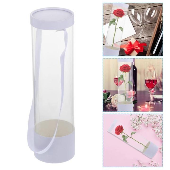 Verpakking zakken doos doorzichtige doos display doos roos verpakking doos met handvat deksel bloemen ordening doos bloemisten geleverd voor Home Shop ? Transparante acryl doos lip