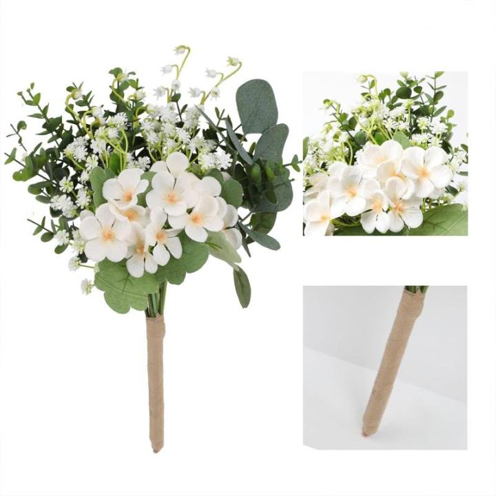 Deko Blumen 13 Stück Fake Künstliche Flowers mit Stielen DIY Brautjungfer Brautsträuße Valentinstag Muttertag Hochzeitsfeier Babyparty Zuhause Dekoration 1812