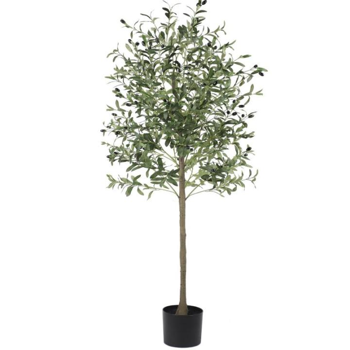 Olijfboom, kunstplant, 180 cm, grote kunstolijfboom, kunstboom, ziet eruit als echt voor woonkamer, slaapkamer, kantoor, decoratie