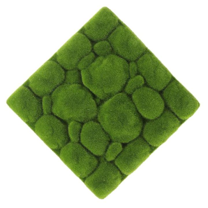 3 Stück Simulierte Moosdekoration Quadratischer Grasteppich Künstliches Moos Pflanzendekor Künstliches Grünes Moos Gefälschte Moosmatte Wandmoos Ornament Künstliches Moos