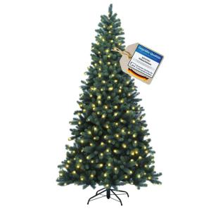 Premium kerstboom 240 cm – helder licht – kunstmatige kerstboom – met 70 leds – onechte dennenboom – PE-kerstboom