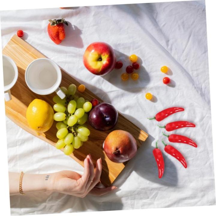 20 Stück Simulation Paprika Modell Gemüse Dekorationen Für Shop Simulation Paprika Falsche Chili Künstliche Paprika Spielzeug Requisite Simuliertes Chili Fake Chili Foto Requis