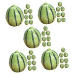 5 Sätze Künstliche Früchte Künstliche Frucht Künstliches Lebensmittel-küchenspielzeug Kunstobst Spielzeug Für Kinder Layout-szenendekor Mini-früchte Harz Green 8 Stück * 5