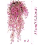 2 stuks hangende mand kunstmatige bloem, kunstmatige bloemen aan de muur, muur gemonteerde kunstmatige bloemen, kunstmatige bloemen buiten, kunstmatige hangplanten voor thuis, tuin