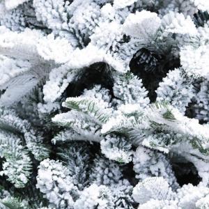 Luxe kerstboom van grenenhout voor binnen en buiten, met sneeuw bedekte kunstkerstboom (wit, 210 cm) (wit, 270 cm)