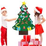 Filz Weihnachtsbaum Set DIY Filz Weihnachtsbaum Set Falt Filz Weihnachtsbaum Dekoration DIY Filz Deko Weihnachtsbaum Für Kinder mit Abnehmbaren Hängenden Ornamenten für Home/Tü
