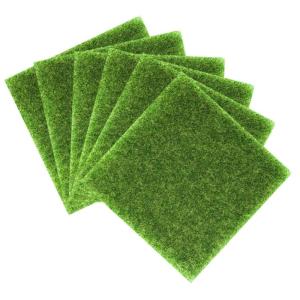 6 Stück Dekorative Grasmatten Verschleißfeste Kunstgräser Kompakte Graspads Für DIY Projekte Realistische Optik 30x30 cm
