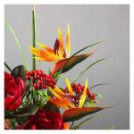 Kunstblumen Künstliche Blumen in Vase – Simuliertes Pflanzenarrangement für Wohnzimmer, Büros und Heimdekoration, lebensecht, pflegeleicht für jeden Anlass