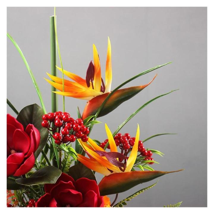 Kunstblumen Künstliche Blumen in Vase – Simuliertes Pflanzenarrangement für Wohnzimmer, Büros und Heimdekoration, lebensecht, pflegeleicht für jeden Anlass