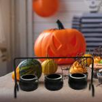 Hexeneimer-Ornament, Hexenglas, dekorativer Ornament-Süßigkeitseimer, Geschirreimer für Halloween, Schwarze Flamme