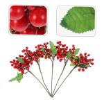 5St künstliche Beeren Simulation rote Beeren rote Beerenzweige Beerenkranz basteln kunstpflanze künstliche Pflanzen Blumenarrangement Beeren Blumenarrangements Beere Schaum
