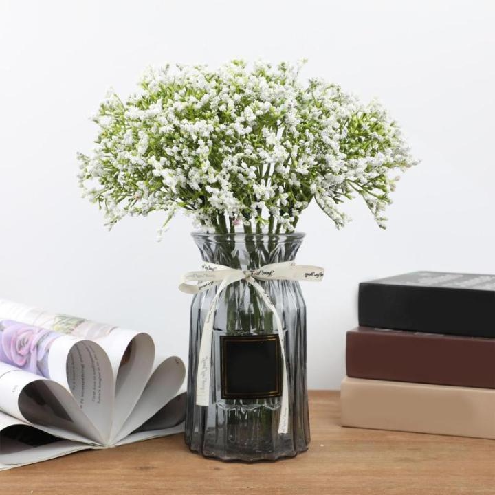 als echt 16 stuks Gypsophila  kunsttak boeketten voor bruiloft party home decoratie 1401