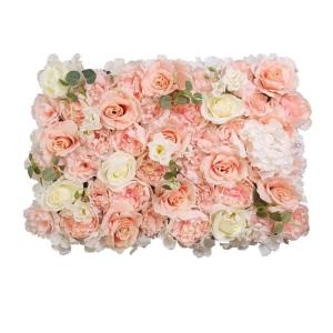 Kunstbloemen wanddecoratie 60 x 40 cm, voor thuis, feest, bruiloft, decoratie, (kleur: 25 stuks)