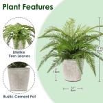 2 stuks kunstplant Boston varen, in pot, kamerplant voor binnen, thuis, kantoor, veranda, bruiloft, decoratie, groen
