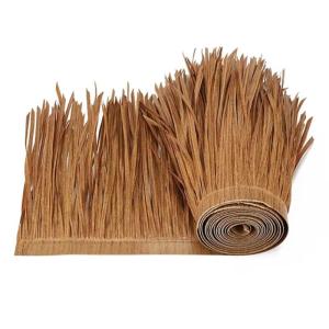 Mexikanische Palmen-Strohrolle, Synthetisches Künstliches Strohdachmaterial, Wasserdicht Für Dachpalmen-Strohrollen, Strohplatte Für Zaun-Party-Dekoration(Yellow1,0.5x1m)