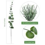 30 stuks kunstmatige eucalyptusbladeren, decoratie, eucalyptus, takken, , eucalyptussteel, zilveren dollar, namaakplant voor bloemstuk, tafeldecoratie, bruiloft