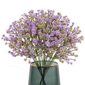 Gypsophila , 10 stuks Gypsophila-planten, voor bruiloft, bruidsboeket, thuis, knutselen en decoratie (paars)