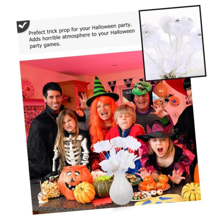 8st Augenblumenarrangement Dekoration Augäpfel Halloween- Alien Aufblasbar Coole Sachen Für Dein Diffusor Fälschung Gefälschte Pflanzen Weinreben-dekor Polyester Weiß