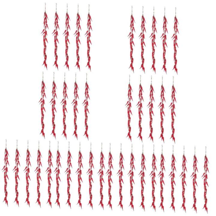 40 STK Chili-Pfeffer-Modelldekoration künstliche Pflanzenornamente Wand-Chili-Anhänger Kunstrot wandverkleidung Wand polsterung kunstpflanze rote Paprika Simulation Pfeffer Schau