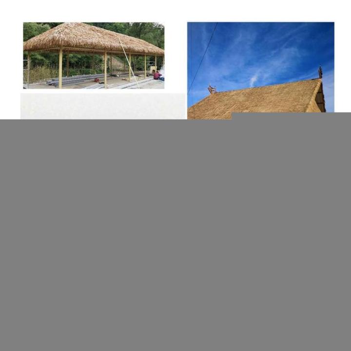 Simulatie strodak stroschubben kunststof stro tegels tarwe oor paviljoen decoratie vlamvertragend kunstmatig vervaardigd stro retro natuurlijke bladeren nep stro (kleur: geel b, ma
