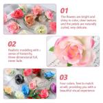 80 stuks kunstbloemen, kunstbloemen, rozen, kunstbloemen, kunstbloemen, namaakrozen, decoratie, zijden bloemen, kunstbloemen om te knutselen, voor bruiloft, feest, decoratie, doe-h