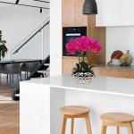 44 cm kunstorchideeën Phalaenopsis kunstbloemen als echt decoratief orchidee bonsai kunstplant arrangement in keramische pot voor tafel woonkamer wooncultuur decoratie