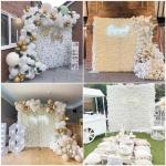 2 M * 2 M / 6,5 * 6,5 FTKünstlicher Blumenhintergrund Wandstoff Hintergrund Blumenwand, Blumenarrangement Blumenwandpaneel-Set, Seidenhortensien-Blumenpaneel Für Fotohintergrund(
