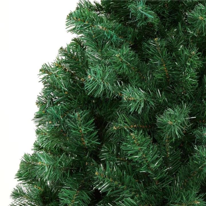 Kunstkerstboom, 124 cm met 208 takken, opvouwbare metalen standaard, kerstdecoratie, groen