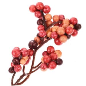 Ceramic Ornaments 12 Stück Arrangement-Dekorationen, künstliche Beeren, weihnachtliche Atmosphäre, Weihnachtsparty-Dekorationen, DIY-Urlaubsdekoration, Weihnachtsgirlande, küns