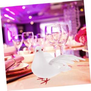 Taube weihnachtsvogeldekorationen Vogel-Dekor Hochzeitsdekoration Vogel-Statue gefälschte Vögel gefiederte Vögel dekorative Vögel künstlicher Feature-Vogel Weiß