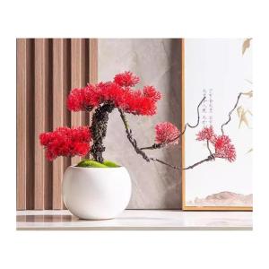Künstlicher Bonsai-Baum Simulierte Willkommens-Kieferndekorationen im chinesischen Stil, Zypressen, kleine Pflanzen, Wohnzimmer, Heimdekorationen, künstliche Kiefer, Bonsai Küns