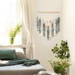 Kunstmatige hangplanten, eucalyptus, bladeren, kunstmatige planten, eucalyptus, takken, voor tuin, binnen, buiten, hangplant, kunstdecoratie, woonkamer, slaapkamer, groen en