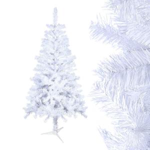 Pvc-kunstkerstboom, 120 cm, 180 takken, natuurgetrouw kerstdecoratie, kerst, snel op te zetten, klapsysteem, moeilijk ontvlambaar en standaard, wit