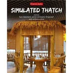 Simulation Thatch Tile Plastic Natural Wild Fake Straw Artificial Fake Thatch Straw Dekoration Bauernhaus Traufe Stroh Pe Flame Retardant Plastic (Farbe: Gelb A,Größe: 1St)